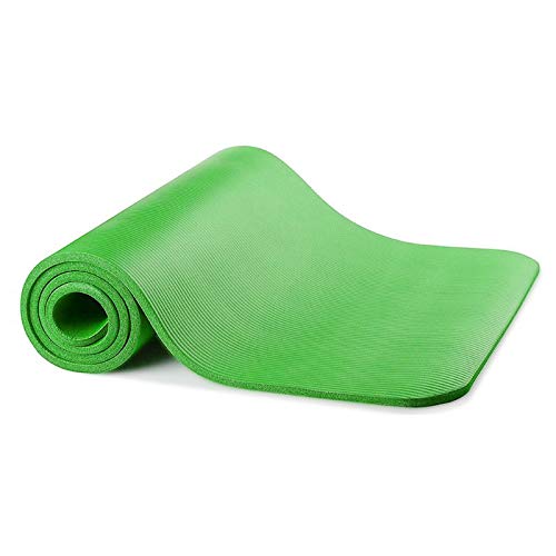 Esterilla Yoga 1 Juego de esterilla Yoga Extra gruesa 1cm, cojín Fitness for Pilates, almohadilla ejercicio antideslizante, equilibrio alta densidad, 183cm largo