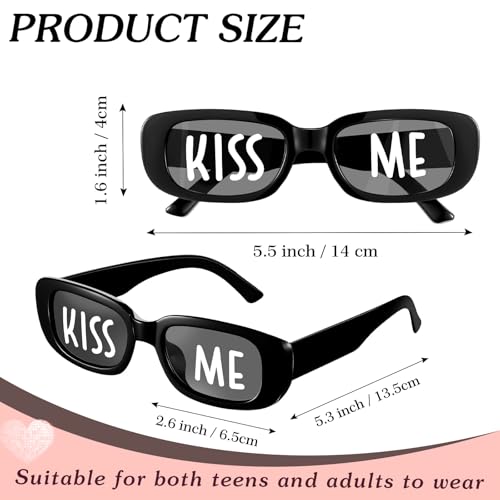 Cuffbow 12 Pairs Kiss Me Sunglasses Funny Sunglasses Party Eyeglasses for Women Men Weddings Party Accessories Gifts3