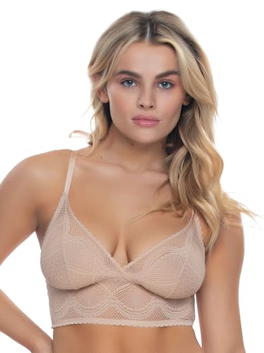 Image of Felina Finesse Cami Bralette - Stretchy Lace Bralettes for Women - Sexy and Comfortable