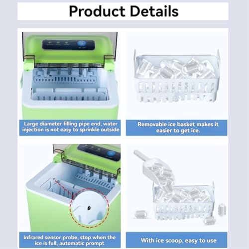 Fabricadora de hielo compacta para cocina doméstica miniatura 4