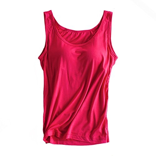 Image of Womens Modal Built-in Bra Padded Camisole Yoga Tanks Tops