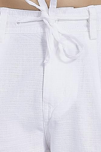 Image of DIVISIVE Men's Relaxed Fit Front Pleated Cotton Linen Blend Trousers
