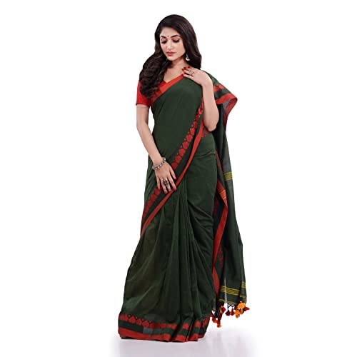 Image of dB DESH BIDESH Women`s cotton saree for woman handloom cotton georgette silk party, wear latest, loveria new, collection farewell soft mulmul linen cotton sarees for women with unstitched blouse