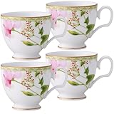 Noritake Poppy Place Set of 4 Teacups, 8 oz.