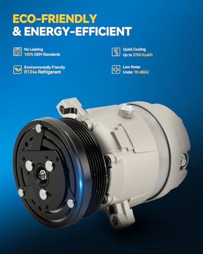 Image of PHILTOP Air Conditioner AC Compressor with Clutch for Regal 1997-2004,1996 3.8L,Impala 2000-2003 3.8L,Monte Carlo 1998-2003 3.8Liter,Lumina 1998-1999,Grand Prix 1997-2003 3.8Liter, Intrigue 1998,1999