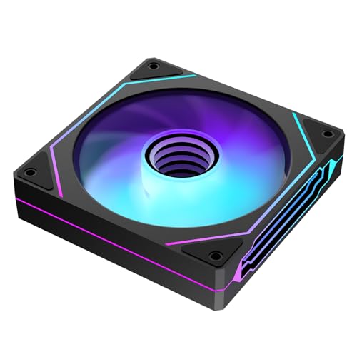 Image of Jungle Leopard Prism4 Pro 120mm PC ARGB Computer Case Fan|Infinity Mirror RGB Light|Effect 5V 3PIN Motherboard Light Sync|4 Pin PWM 800~1600RPM Cooler Fans(Black Forward 1 Pack)