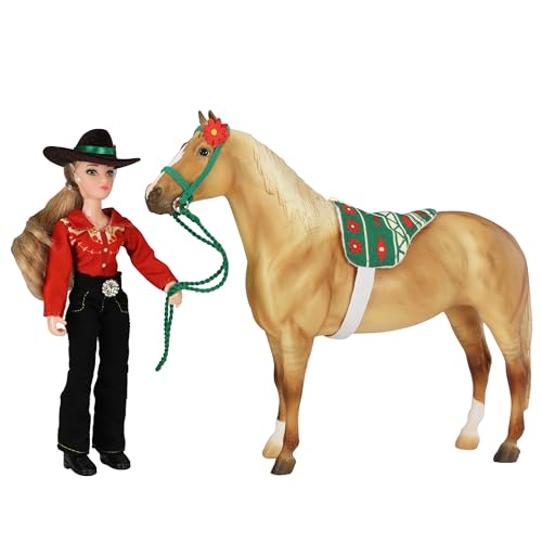 Breyer Set de Juego navideño 2025 | Paseo por senderos navideños | Modelo # B-HP-10368