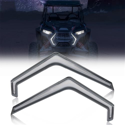ZEMNLO Luces de señal giro UTV n.° 2884871 compatibles con Polaris, RZR XP 1000 Turbo 2019-2023 Conjunto luces delanteras LED IP67 Indicador de señal de giro de motocicleta