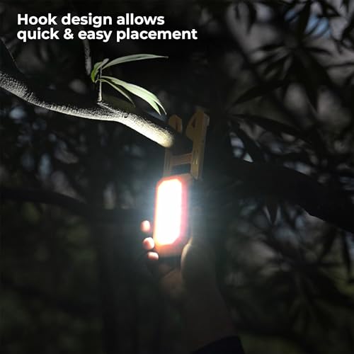 Worklite Pro LED Rechargeable Magnetic Work Light 2.5W 1,500 Lumens 4,000 MaH 8+ Hours on Single Charge, Hanging Hook 3 Lighting Modes, Job Site Lighting for Camping, Working, and Emergency by East Grove Home - Used condition - Image 6