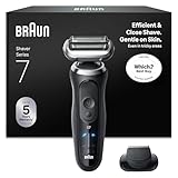 Braun Series 7 Electric Shaver, Up to 60 min, Cordless, Wet & Dry Razor for Men with Precision Trimmer Attachment, 100 percent Waterproof, 72-N1200SI, Black