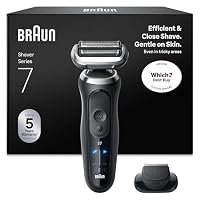 Braun Series 7 Electric Shaver, Up to 60 min, Cordless, Wet & Dry Razor for Men with Precision Trimmer Attachment, 100 Percent Waterproof, 72-N1200SI, Black