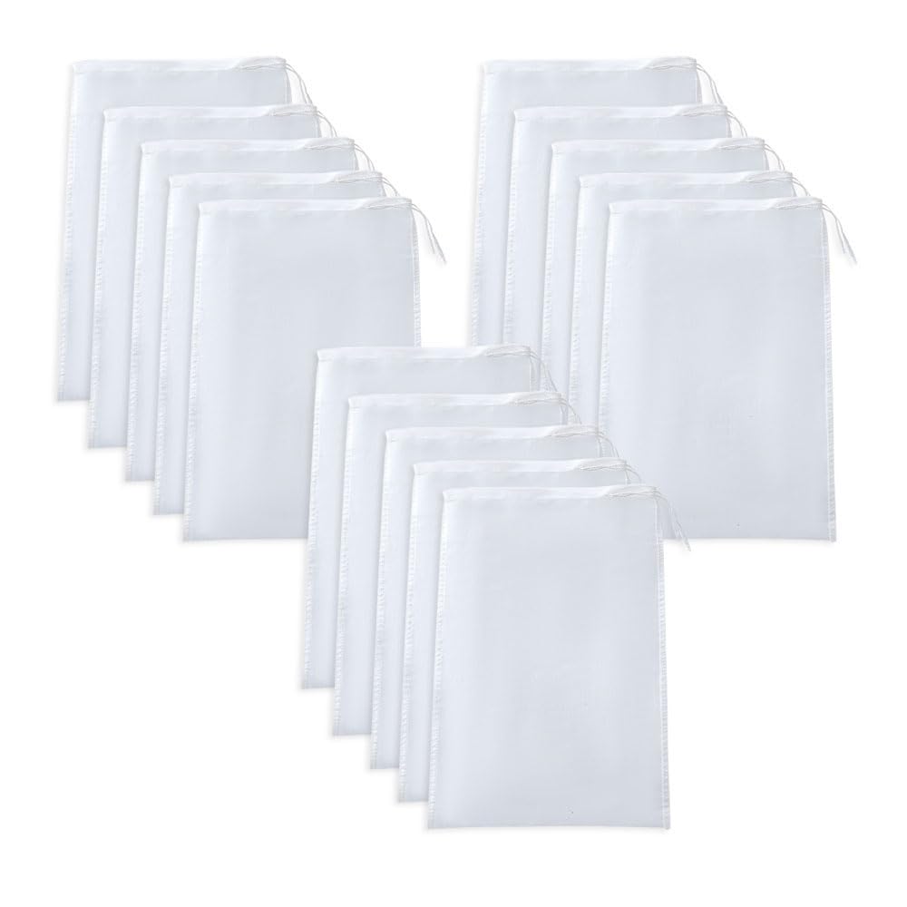 5 étamines Alimentaires 50x50cm - 100% Coton Naturel Non Blanchi - Fromage, Lait De Noix, Jus