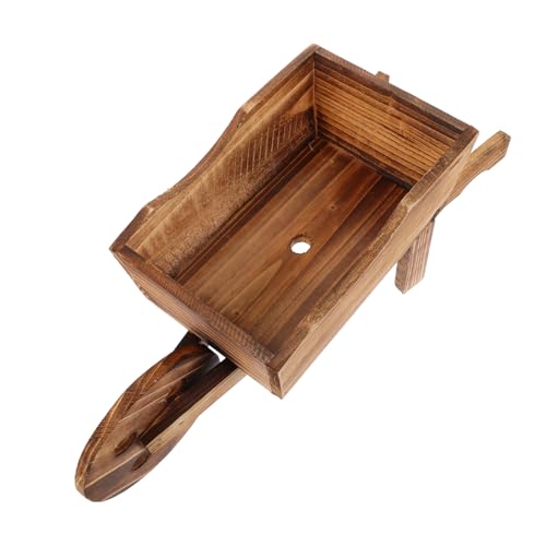 SEWOART Vaso Carriola in Legno Creativo Fioriera Tradizionale Portapiante Per Piante Mini Cactus e Piante Artificiali Decorazione Interni Ed Esterni Contenitore Multifunzionale Per Ufficio