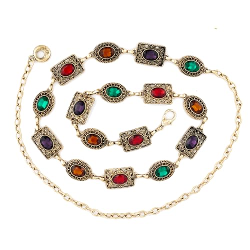 ILuvatar glass diamond chain belt metal metal belt women's western style belt women's belt bling bling F117