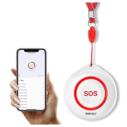 SINGCALL Drahtloses Rufsystem Krankenschwester-Warnsystem, Tuya WiFi Smart SOS-Notrufalarm Piepser, Verwendung mit Tuya WiFi, Geeignet für ältere Menschen, Patienten oder Hinderlichen