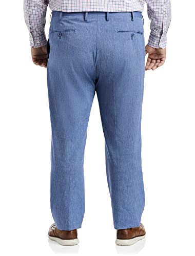Oak Hill by DXL Men's Big and Tall Linen-Blend Suit Pants Blue 50 x 302