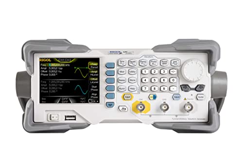 RIGOL Generador de Funciones, DG1032Z Generador de Señales,Frecuencia de salida de 30 MHz,2 canales,Varios tipos de modulación,Ideal para laboratorios y enseñanza