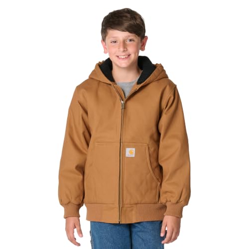 Carhartt Boys Insulated Jacket, New Carhartt Brown, Medium