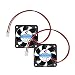 SoundOriginal 2pcs 4010 Brushless DC Cooling Fan 12V 0.15A 40x40x10mm Speed 6800 RPM Fans for computer case 3d Printer Humidifier and Other Small Appliances Series Repair Replacement