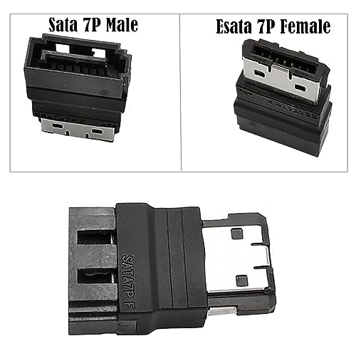 Adaptador eSATA 7P Hembra a Macho para transferencia rápida miniatura 2