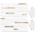 STICKGOO 20 Sheets Peel and Stick Backsplash Tile, Stick on Backsplash for Kitchen and Bathroom, Dolomite White Marble Look PVC Mixed Metal Gold Self Adhesive Wall Tiles
