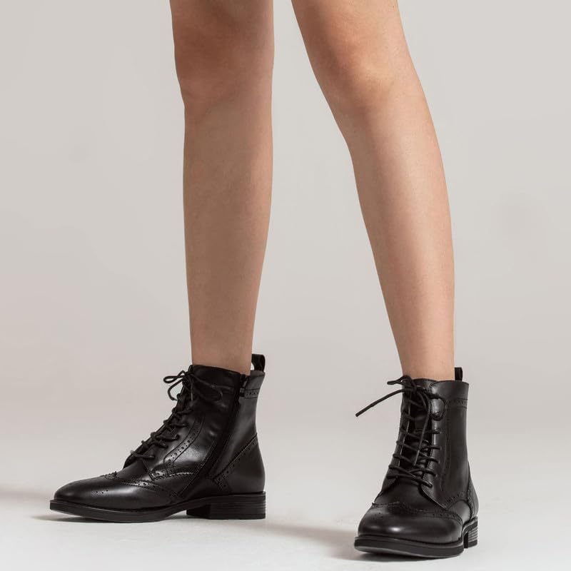 U-lite Womens Fall Winter Comfortable Stylish Leather Chelsea Ankle Boots Women Booties - Image 7