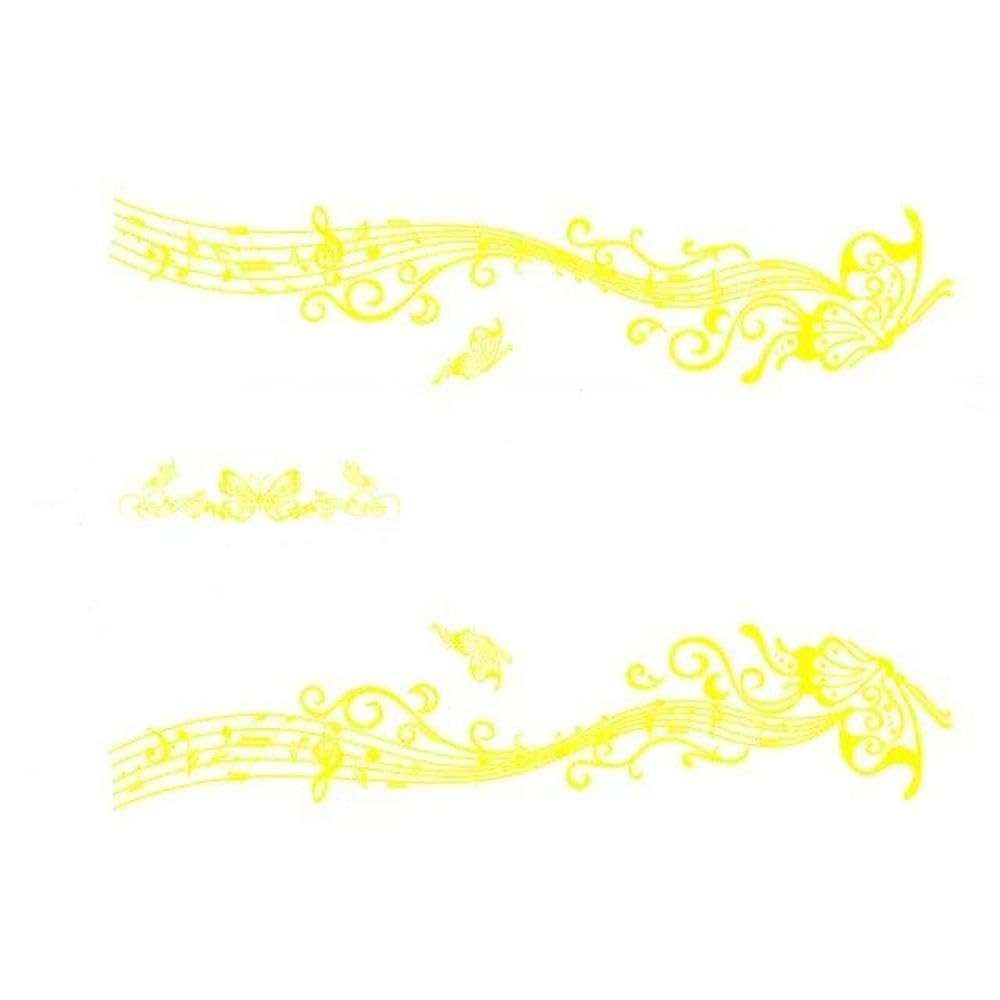 Decalcomanie per Auto Adesivo per Auto Modello per La Decorazione della Carrozzeria del Veicolo Ghirlanda di Veicoli Interi(Yellow)