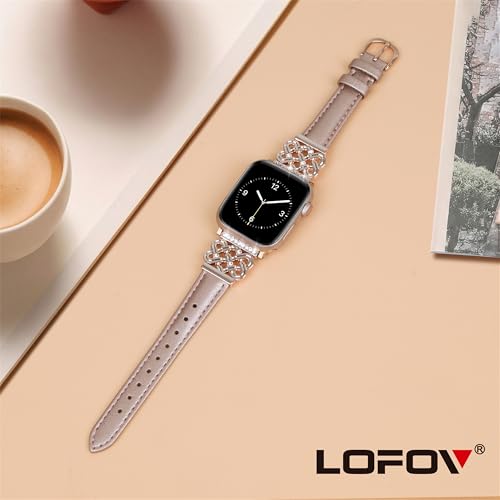 Image of Compatible with Apple Watch Bands Women 38 /40 /41 /42mm Dressy Slim Leather Strap with Designer Celtic Knot Interlock Buckle Bracelet for iWatch Series 11 10 9 8 7 6 5 4 SE 3 2 1