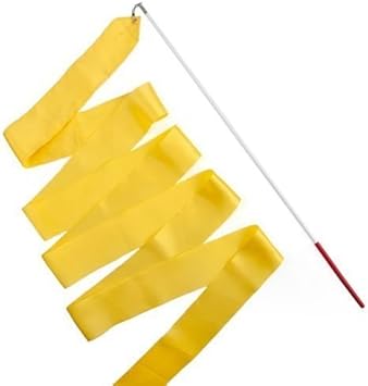 Amazon Ikasefu 新体操 ダンス用リボン シルク製 長さ4m 体操用具 手具 黄色 並行輸入品 Ikasefu 新体操