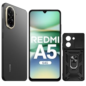 XIAOMI Redmi A5 Smartphone Android 4G, 3GB+64GB,Dual SIM,Black, 6.88 Inch Screen 5200 mAh Battery,6.52" HD+ Display,Case Included