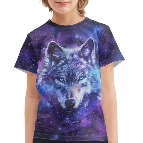 Image of JEOCODY Boys Girls Graphic Tees Funny 3D Printed Short Sleeve T-Shirts 3-16T