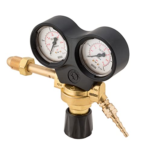 Oxyturbo - Réducteur de pression d'acétylène pour les bouteilles rechargeables, pression bouteille max 25 bars avec sortie 3/8 avec virole pour tous les...