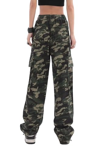 SESERAGI Cargo Pants Women Baggy Streetwear Y2K Drawstring Trousers Wide Leg Pants - Image 4