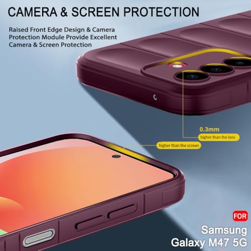 Image of TheGiftKart Liquid Silicon Back Cover Case for Samsung Galaxy M47 5G | Shockproof Military Grade Protection | Micro-Fibre Cloth On Inner Side | Anti-Slip Grip Back Cover Samsung M47 5G (TPU, Maroon)