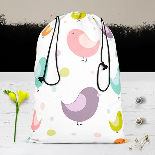 Image of ArtzFolio Colorful Birds D1 | Reusable Sack Bag | Bag for Gym, Storage, Vegetable & Travel