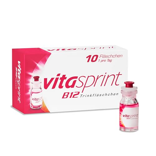 Vitasprint B12 – Vitasprint B12 Trinkfläschchen, 10 St. – Hochdosiertes Vitamin B12 mit wertvollen Eiweißbausteinen für mehr geistige und körperliche Energie. Bei Müdigkeit und Abgeschlagenheit