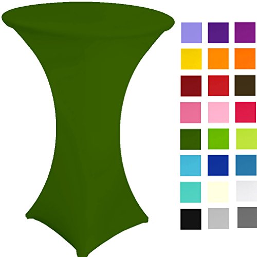 Image of Spandex Poseur Table stretch Cover Cocktail Tablecloth Ø 60 cm 4 legs (green)