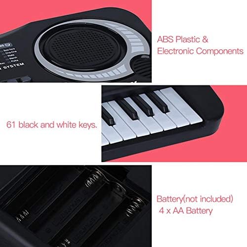 61-Key Digital Electric Piano Keyboard,Portable Electric Digital Key Board Piano Musical Instruments Kids Toy with Microphone,Digital Piano Electric Keyboard for Kids Piano Music Teaching 2 41zmVGZ4WDL. AC