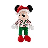 Disney Store Official Mickey Mouse Christmas 2023 Medium Soft Toy, 39cm/15”, Kids Festive Stuffed Animal Collectable Plush Doll in Candy Cane Costume and Santa Hat