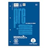 Staufen premio Ringbucheinlagen - 5 Blöcke je 50 Blatt, DIN A4, Lineatur 27 (9 mm liniert mit RL), 4-fach Lochung, 90 g/m² Recyclingpapier