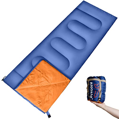 Rioyalo Backpacking Sleeping Bag For Adults Youth - Compact Lightweight Waterproof - 3 Season Cool/Warm Weather - Summer Spring Fall - Ultralight Portable Camping Gear For Hiking Travel Outdoor #TOP22