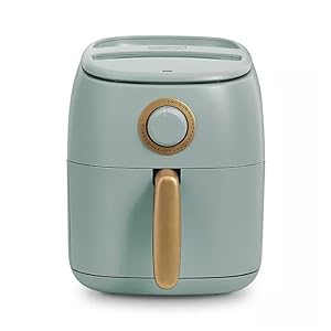 Daashceramictasticrispexpressairfryer26qtoilfreecookingadjustabletimernonstickceramiccoatingcompactsizeforsmallkitchensfastheatingforfrieschickensage Urban Country Home Decor Daash ceramic tasti crisp express air fryer 26qt oil free cooking adjustable timer non stick ceramic coating compact size for small kitchens fast heating for fries chicken sage urban country home decor