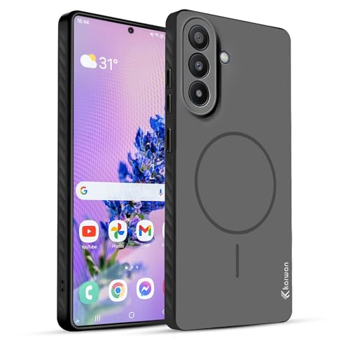 Image of KARWAN Slim Shockproof Back Case Cover Compatible with Samsung Galaxy S24,Dual Layer Armor Protection with Matt Finish, Heavy Duty Cover with Magnetic MagEase Wireless Charging (Black)