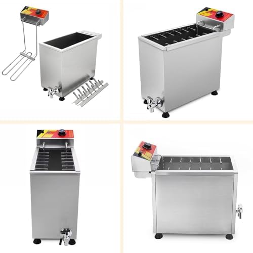 Corn Dog Machine Multi-Function Hot Dog Machine Commercial Automatic Large Capacity Cheese Hot Dog Sticks Fryer Electric Deep Corn Dog Machine Snack Machines Maker