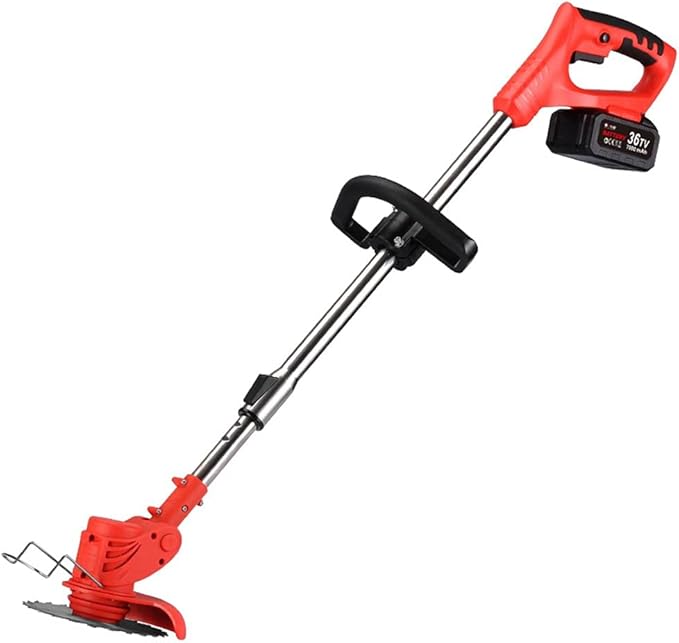 Review Lawn Mowers & Tractors Household Lawn Mower New Metal Material Handheld Lawn Mower Small Electric Lawn Mower Lightweight And Convenient Household Lawn Mower ( Color : Red , Size : Battery1 )
