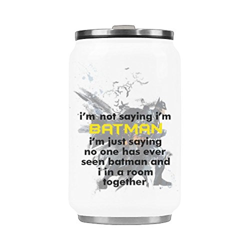 Water Bottle I'm Not Saying I'm Batman Travel Mug Stainless Steel Coffee Tea Cup 10.3 Ounce