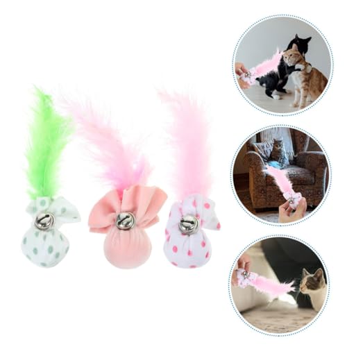 Happyyami 6 Unidades Brinquedo Bola Pelúcia Para Gato Brinquedos Provocadores Gatos Brinquedos Para
