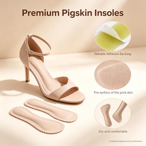 4-Pack Sandal Liners L (39-40) Beige for Sandals & Heels - 2