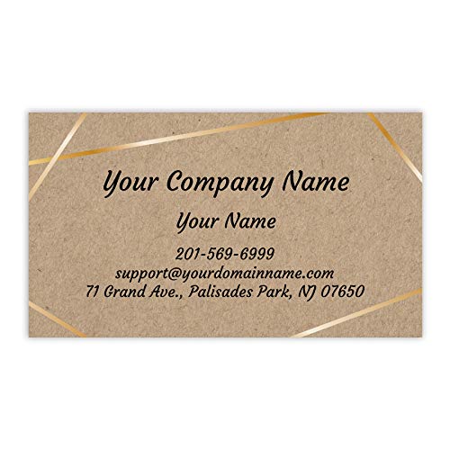 Custom Premium Business Cards 100 pcs Full color - Printed on 16pt(350gsm) or14pt (308gsm) Classic matte paper, Made in The USA (Kraft-Line)