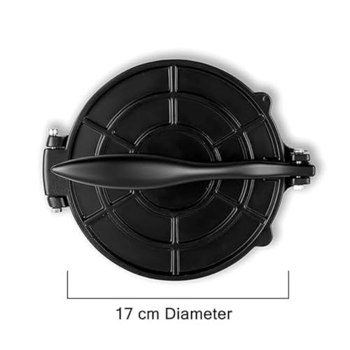 Image of 7-Inches Pre-Seasoned Alluminium Manual Roti Maker Press, Chapati Maker, Puri Maker, Empandas & Pathiri Press, Poori Press, Tortilla & Quesadilla Press with Stainless Steel Inner Surface P16